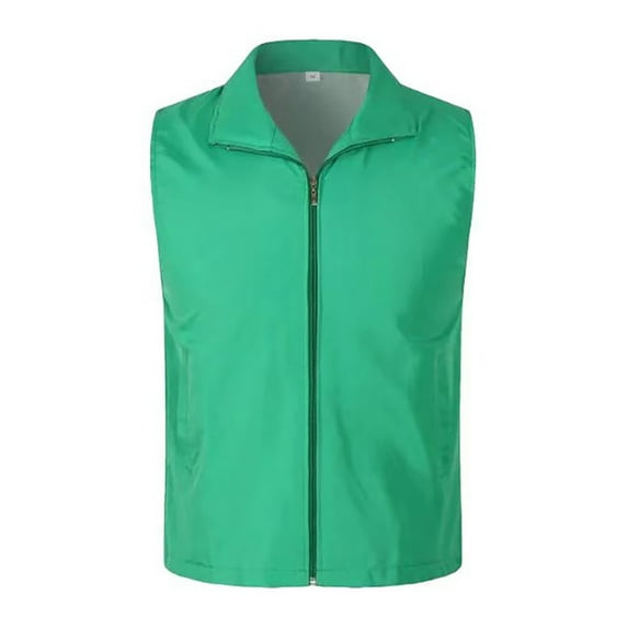 Niaviben Vest Tops for Women sleeveless cardigans for women suit vest for women Vest Sleeveless Pockets Zipper Placket Mesh Vest Color Fit Work Waistcoat vest top work tops for women Green L