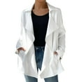 thumbnail image 1 of Niaviben Windbreaker for Women Womens Fall Jackets Lapel Coat Long Trench Coat for Women Jackets Light Jackets for Women White XL, 1 of 6