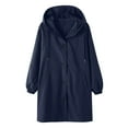thumbnail image 1 of Niaviben Women's Long Trench Coat Plus Size Windbreakers for Women Windproof Jacket Women Trench Coat Women Lightweight Jacket Womens Windbreaker Long Trench Coat for Women Navy L, 1 of 4