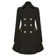 thumbnail image 1 of Niaviben Women's Long Trench Coat Womens Fall Jackets Windproof Jacket Women Trench Coat Women Trench Coat Womens Jackets Dressy Casual Women Shirts Casual Black M, 1 of 3