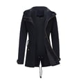 thumbnail image 1 of Niaviben Women's Long Trench Coat Womens Windbreaker Jacket with Hood Windproof Jacket Women Womens Winter Jacket Women Jackets Women Lightweight Jacket Women's Casual Jackets Navy 2XL, 1 of 6