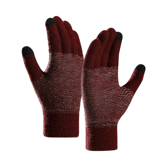 Niaviben Wool Liner Gloves Cycling Gloves Hiking Gloves Women Winter Clothes for Women Cotton Gloves Thermal Gloves for Women Red One Size