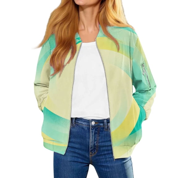 Niaviben Zip Up Jacket Baggy Jacket Long Sweatshirt Jacket for Women's Jacket Women's Jackets Winter Coat Athletic Jacket Women Yellow M