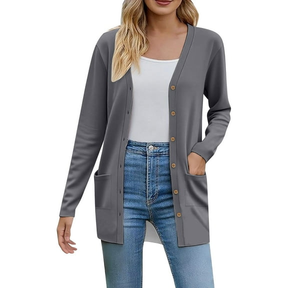 Niaviben cardigan sweaters for women lightweight cardigans for women summer zip up hoodie women womens cardigan lightweight long sweaters Dark Gray 3XL