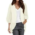thumbnail image 1 of Niaviben cardigan for women light sweaters for women summer summer cardigans for women lightweight Chiffon Cardigane Open Front Blouse Tops cropped cardigan light jackets for women summer Beige L, 1 of 5