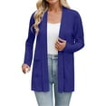 thumbnail image 1 of Niaviben cardigan for women sweaters for women Button Down Cardigan cropped cardigan linen jackets for women Lightweight Cardigans For Thin Cardigans Open Front Cardigan Fall Cardigan Blue L, 1 of 7