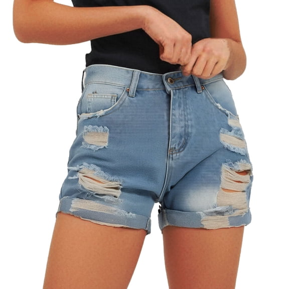 Niaviben denim shorts jean shorts womens high waisted shorts women jorts women shorts for women Blue S