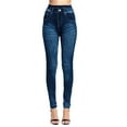 thumbnail image 1 of Niaviben jeans for women stretchy jeans for women womens petite pants summer pants sweatpants women baggy Elastic Jeans Leggings Denim Leggings Tights Hiking Pant Outfits Hip Yoga Pants Blue M, 1 of 8