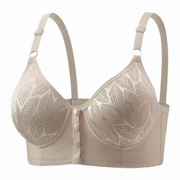 Niaviben sports bras for women full coverage bras for women bras for women bras for women seamless A Breathable And Comfortable Bra Without Rings Gray 44