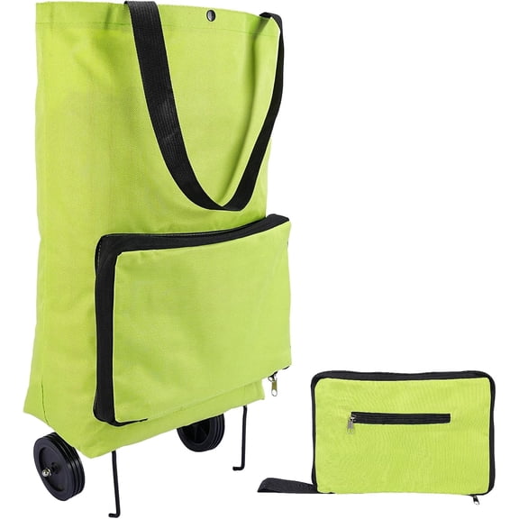 Nib Collapsible Shopping Grocery Bag With Wheels Rolling Tote Bag With Wheels Large Reusable Shopping Bags Foldable Cart
