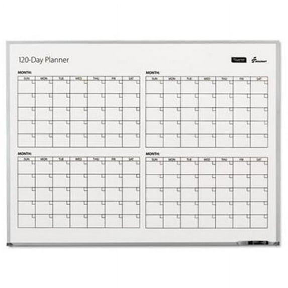 Nib - Nish 6222133 7110016222133 4-Month Dry Erase Calendar Board - 48 x 36 in.