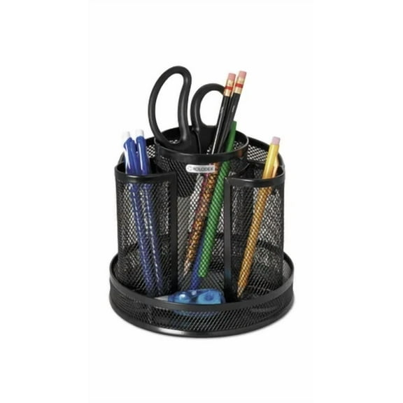 Nib ~ Rolodex Mesh Collection Spinning Desk Sorter, Black (1773083)