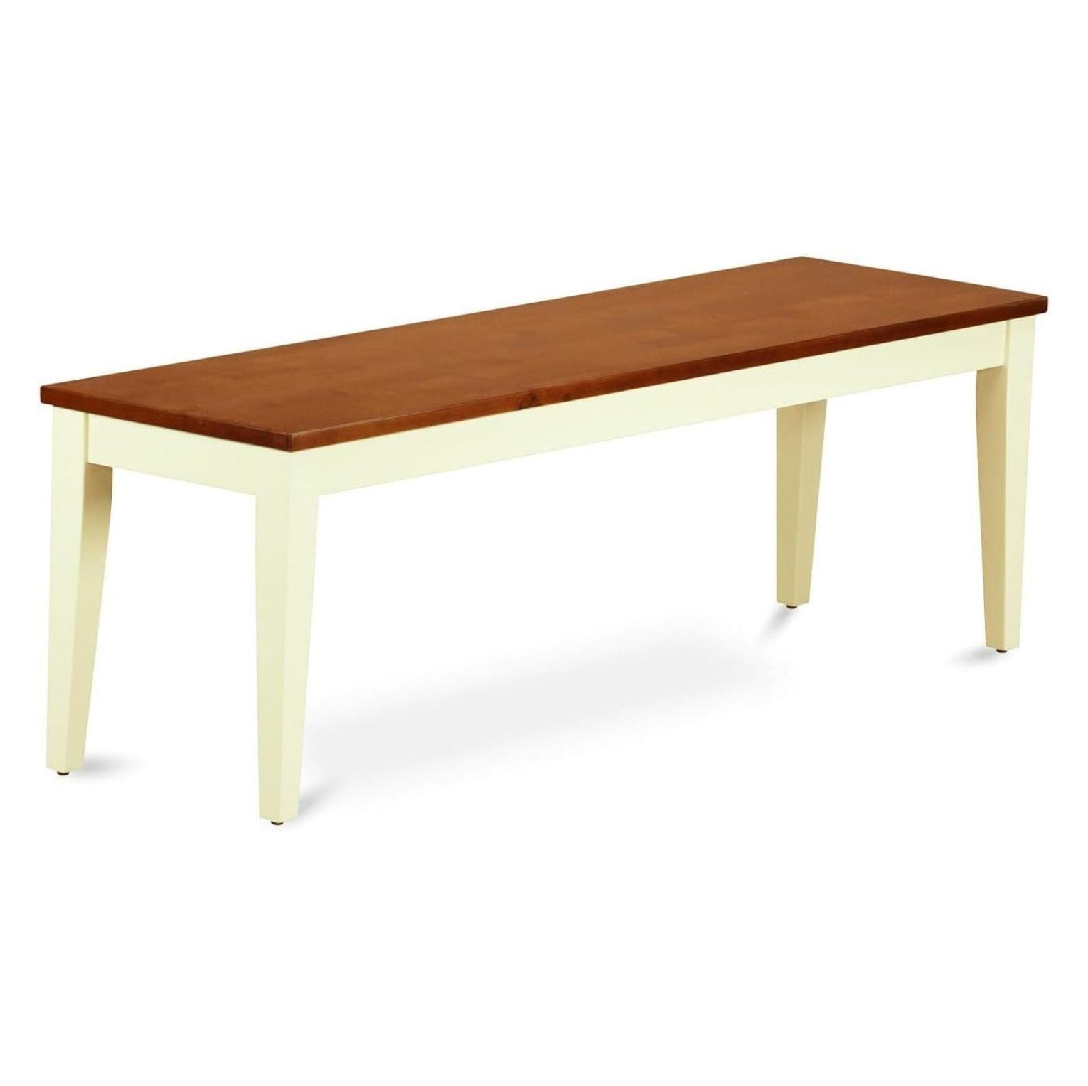 Buttermilk and Cherry Solid Wood Dining Bench
