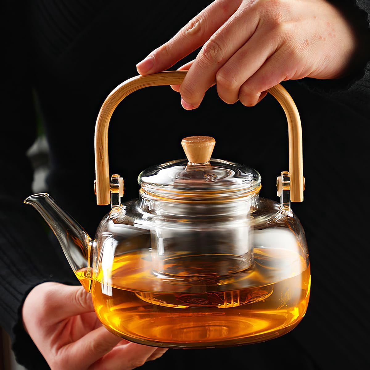 Nib handle teapot, enclosed stove, boiling teapot, glass boiling teapot ...