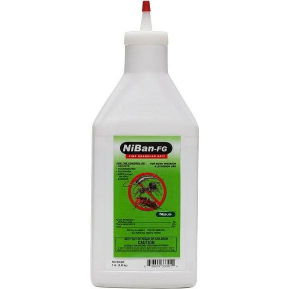 Niban Fine Granular Pest Insecticide Bait- Moisture Resistant - 1 lb Bottle by Nisus Corporation