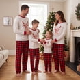 thumbnail image 1 of Nibbcoa Family Matching Christmas Pajamas Reindeer Letter Print  Christmas Pajamas For Family, 1 of 10