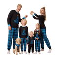 thumbnail image 1 of Nibbcoa Family Matching Christmas Pajamas Set Plaid and Letter Print Holiday Pajamas Sleepwear, 1 of 8
