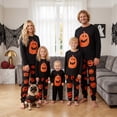 thumbnail image 1 of Nibbcoa Family Matching Halloween Pajamas, Baby Rompers/Dog Clothes/Pumpkin Print Long Sleeve Tops, 1 of 9