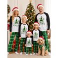 thumbnail image 1 of Nibbcoa Family Matching Pajamas Set, Christmas Tree Letter Print Round Neck Plaid Long, 1 of 7