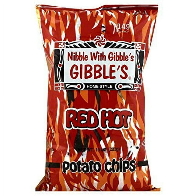 Nibble With Gibble's, Gibble's Home Style, Red Hots Potato Chips, Pack