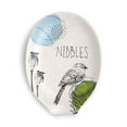 thumbnail image 1 of Nibbles Bird Glossy Floral White 6 x 5 Stoneware Ceramic Everyday Kitchen Oval Spoon Rest, 1 of 1