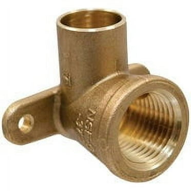 1/2" Copper x 3/8" Female Iron Pipe Thread 90 Degree Drop Ear Elbow Co, Each