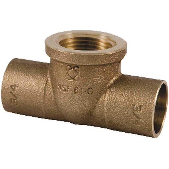 Copper Pipe Fitting, Female Tee, 1/2 x 1/2 x 1/2-In.