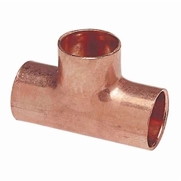 Nibco Bullhead Tee,Wrot Copper,1/4"x1/4"x3/8" 611BH 1/4X1/4X3/8