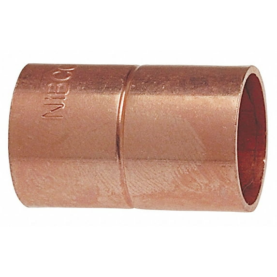 Nibco Copper Pipe Coupling With Roll Stop, 1-In. CxC