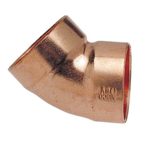 Nibco DWV Elbow,45 Deg.,Wrot Copper,3",CxC 906 3
