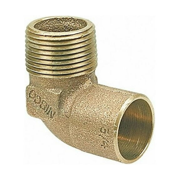 Nibco Elbow,90 Deg,Cast Bronze,1" Tube,CxMNPT 7074 1