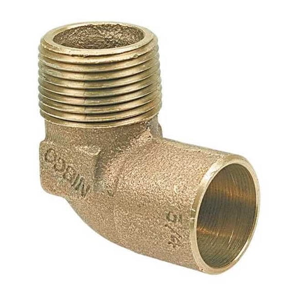 Nibco Elbow,90 Deg,Cast Bronze,1" Tube,CxMNPT 7074 1