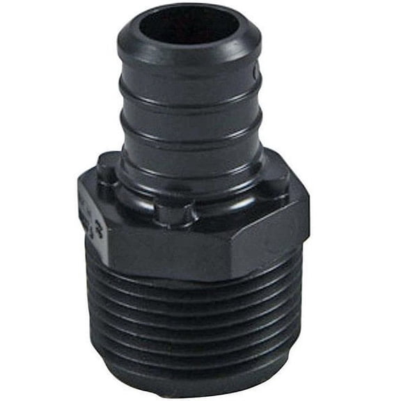 Nibco PX01758GR2 PEX To MPT Poly Adapter, Black