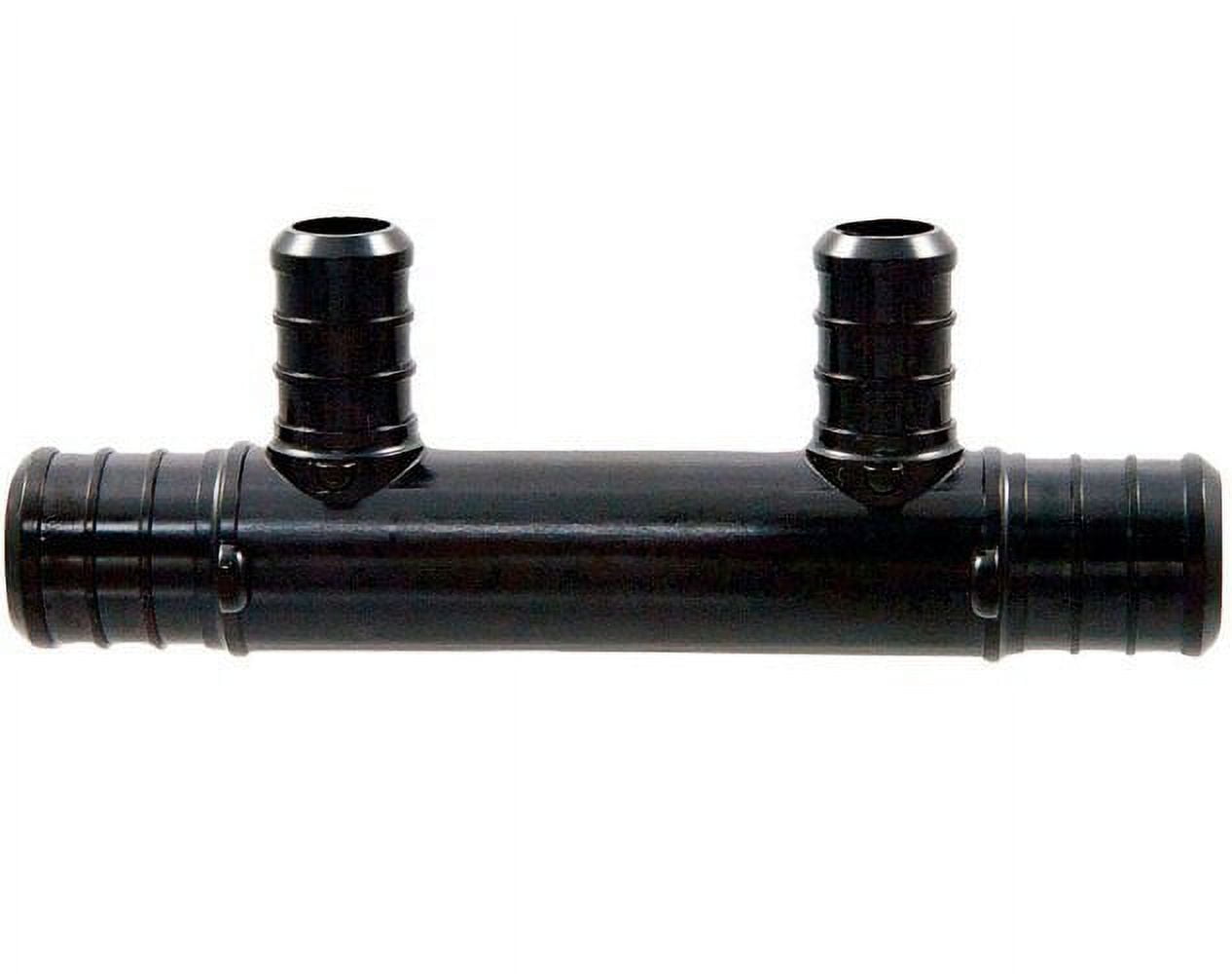 Nibco PX30504 MultiPort PEX Tee With Closed End, 2 Port, Black