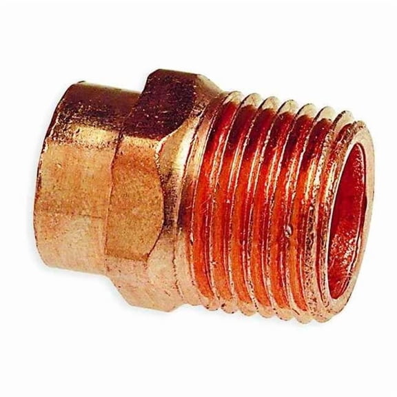 Nibco 5/8" NOM C x 1/2" MNPT Copper Reducing Adapter 604R 5/8x1/2