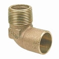 thumbnail image 1 of Nibco Reducing Elbow,90 Deg,LL Cast BRZ,1/2" 707-4R-LF 1/2X3/4, 1 of 1