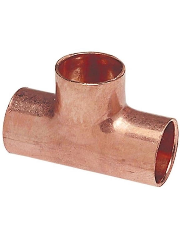 Reducing Tee,Wrot Copper,3/8"x1/4"x3/8" 611RR 3/8x1/4x3/8