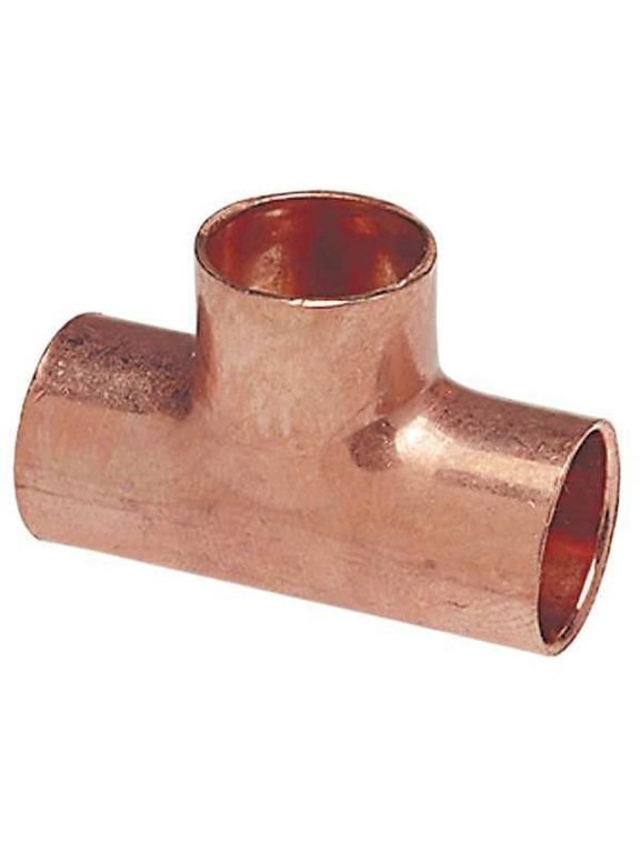 611RR3212212 3 x 2-12 x 2-12 in. Wrot Brass Reducing Coupling Tee