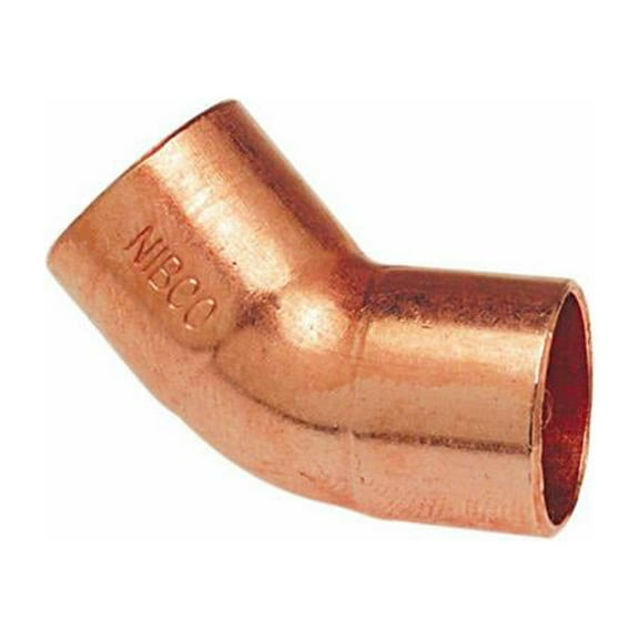Nibco W01360T Copper Pipe Elbow, 45 Degrees, 1 In. CxC - Quantity 5