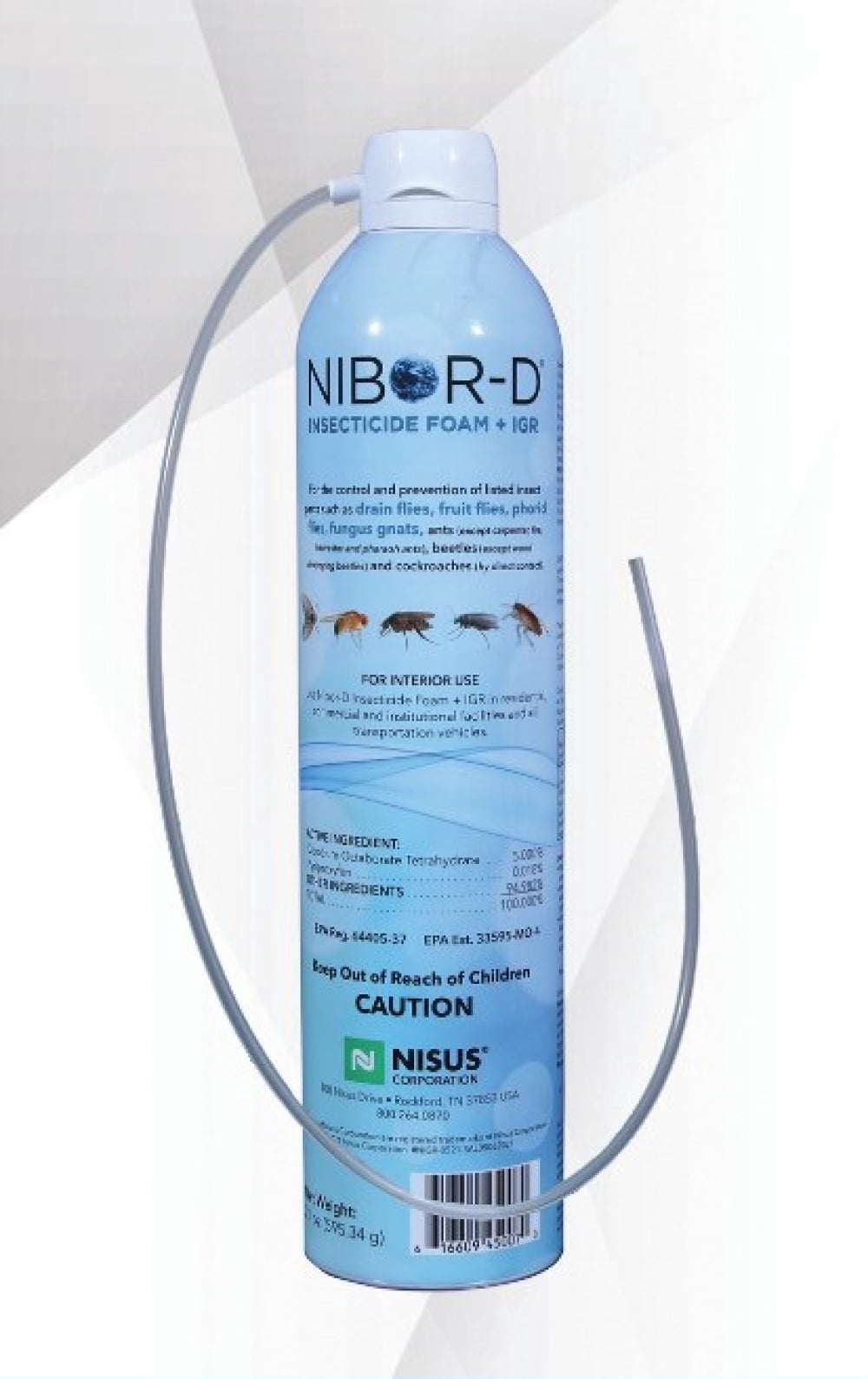 Nibor-D Insecticide Foam+IGR Spray - Controls Cockroaches & Other Listed Pests - 21 oz Can by Nisus Corporation