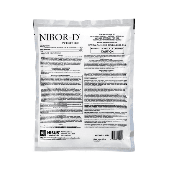 Nibor-D Insecticide - For Kitchen Drains & Equipment - 1 lb Pouch by Nisus Corporation