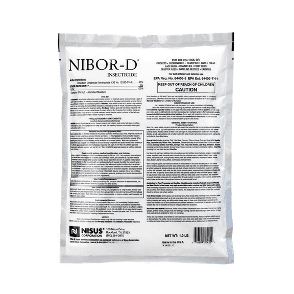 Nibor-D Insecticide - For Kitchen Drains & Equipment - 1 lb Pouch by Nisus Corporation