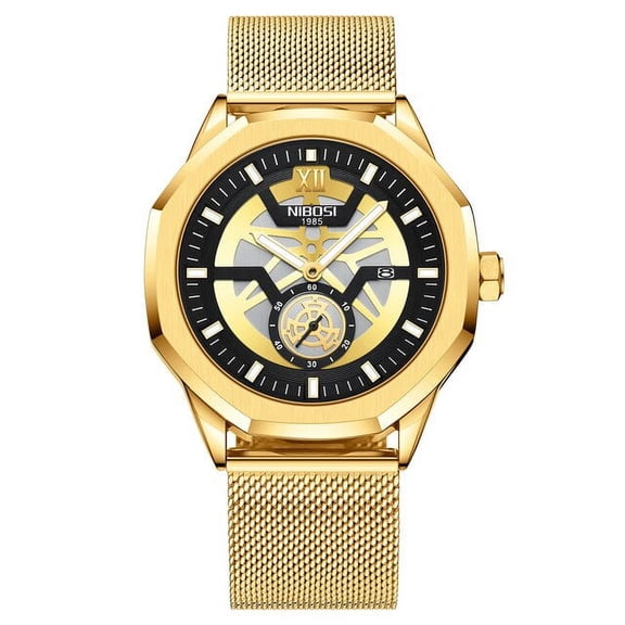 Nibosi 2022 Mens Watches Luxury Brand Fashion Skeleton Quartz Watch Men Sport Wristwatch Waterproof Clock Male Relogio Masculino - Quartz Wristwatches