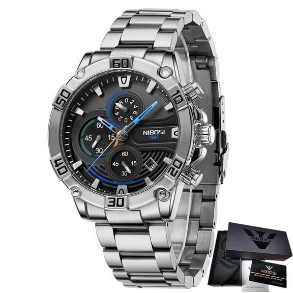 Nibosi 2022 New Watch For Men Luxury Gold Fashion Quartz Clock Analog Chronograph Sport Waterproof Wristwatch Relogio Masculino - Quartz Wristwatches