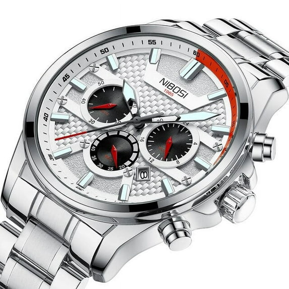 Nibosi Creative Design Watches Men Luxury Quartz Wristwatch With Stainless Steel Chronograph Sport Men Watch Relogio Masculino - Quartz Wristwatches