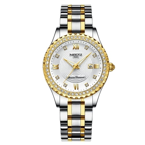 Nibosi Fashion Women's Watches Ladies Top Brand Luxury Waterproof Gold Quartz Watch Women Stainless Steel Date Watch For Women - Quartz Wristwatches