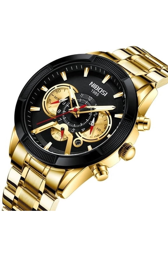 Men Watch Chronograph Sport Mens Watches Top Brand Luxury Waterproof Full Steel Quartz Gold Clock Men Relogio Masculino - Quartz Wristwatches