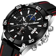 Nibosi New Fashion Mens Watches Top Brand Luxury Silicone Sport Watch Men Quartz Date Clock Waterproof Wristwatch Chronograph - Quartz Wristwatches
