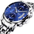 thumbnail image 1 of Nibosi Watch Men Top Brand Luxury Blue Male Automatic Date Quartz Mens Watches Waterproof Sport Watch Clock Relogio Masculino - Quartz Wristwatches, 1 of 6