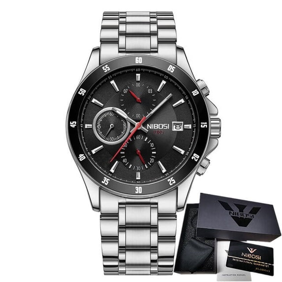 Nibosi Watches For Men Creative Fashion Luminous Dial With Chronograph Clock Male Watch Casual Wristwatches Relogio Masculino - Quartz Wristwatches